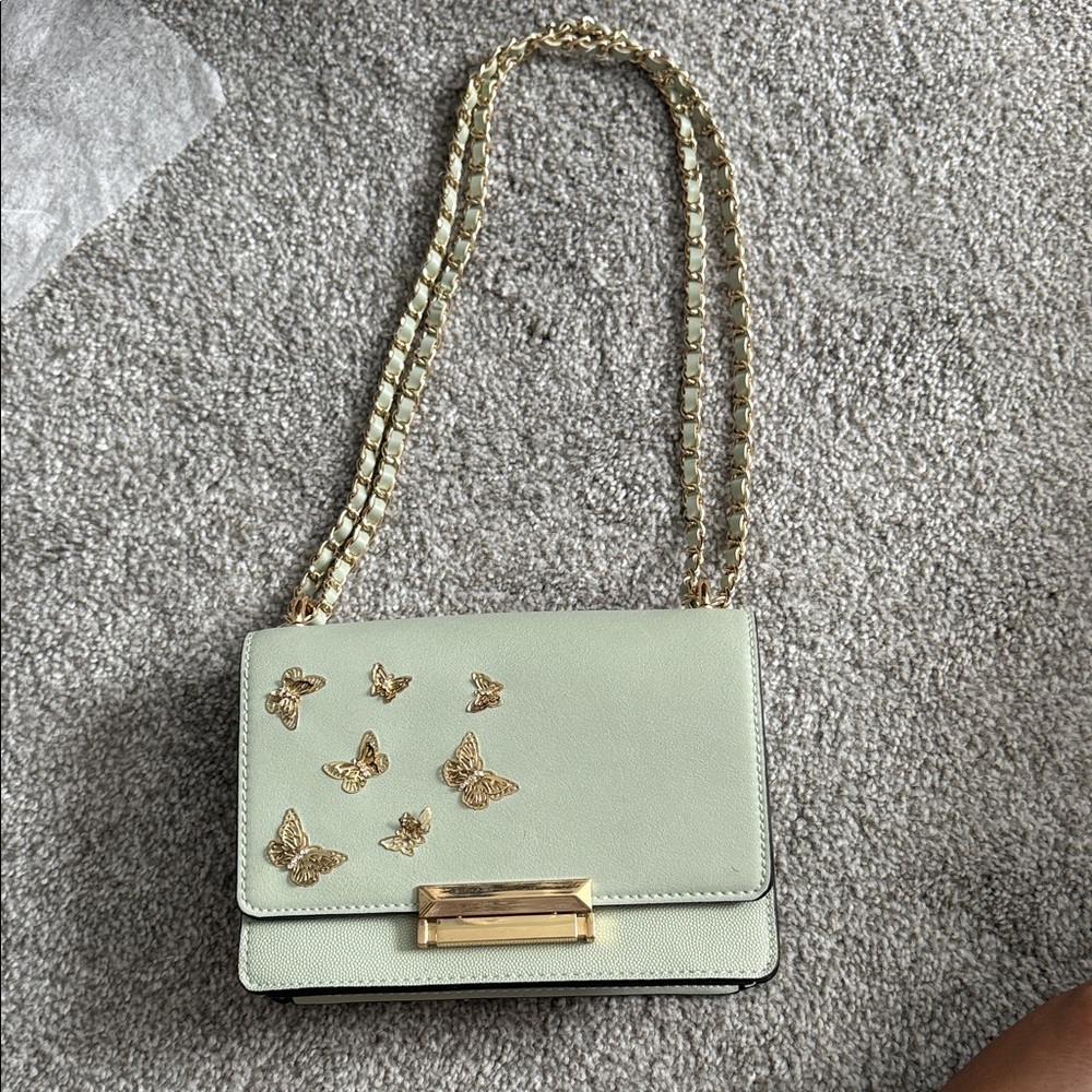 Aldo Shoulder Bag with Gold Butterfly Accents